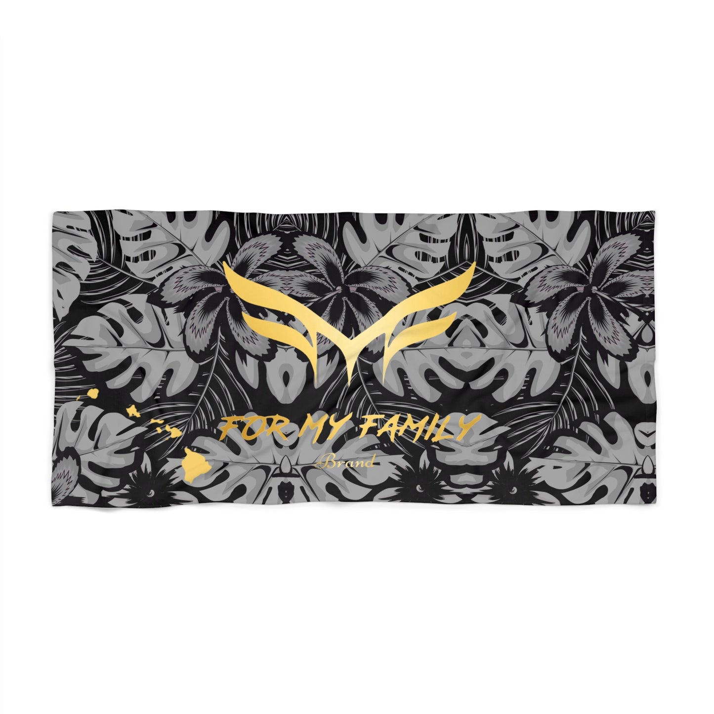 Black & Gold Beach Towel