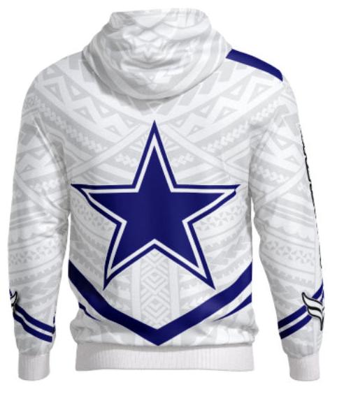 ADULT  *DALLAS FOOTBALL SUBLIMATION EMBROIDERED HOODIE