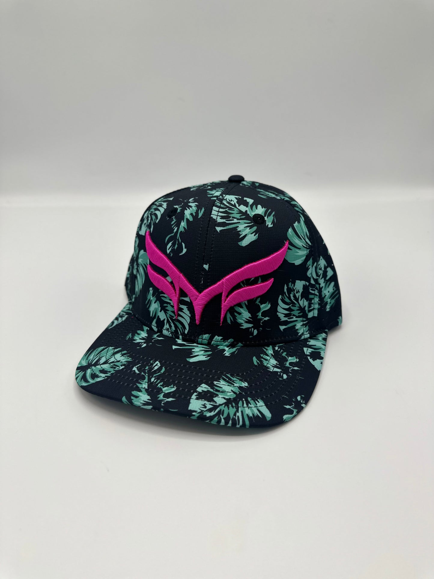 (WATERPROOF FLORAL W/PINK 3D PUFF LOGO