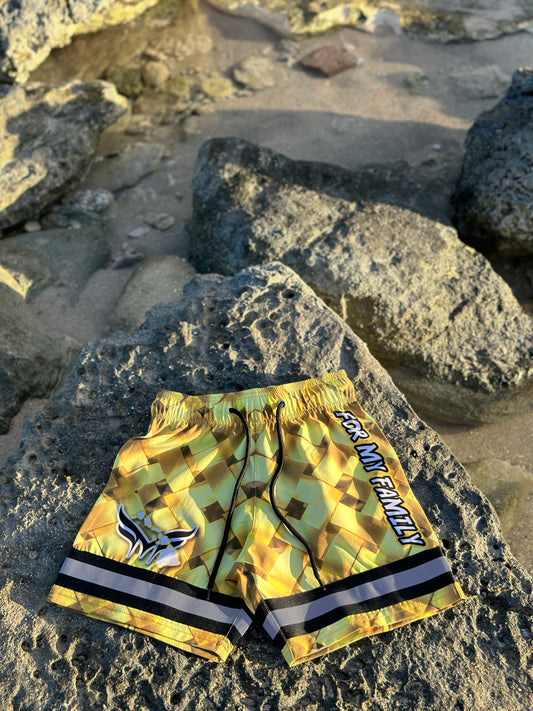 KIDS- "LAUHALA" REFLECTIVE SURF SHORTS