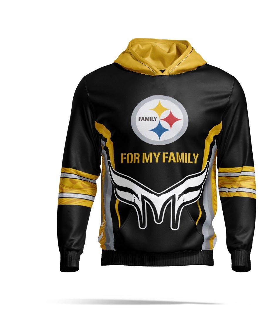 ADULT PITTSBURGH* FOOTBALL SUBLIMATION EMBROIDERED HOODIE