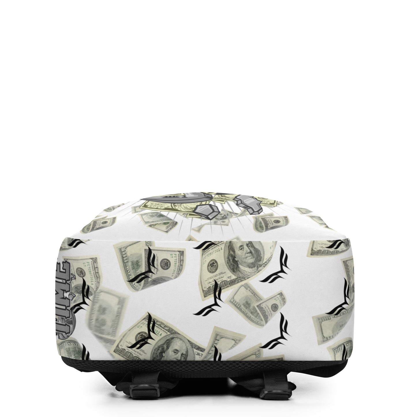 Backpack- Money Cant buy time (White)